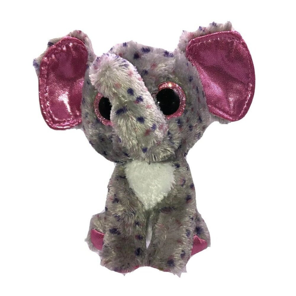 TY Beanie Boos Specks the Elephant 6" Plush Pink Glitter Eyes Stuffed Animal